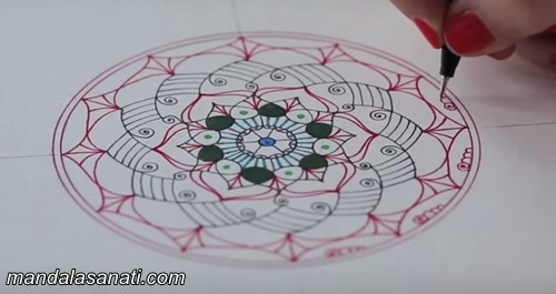 mandala nasıl yapılır, boyalı