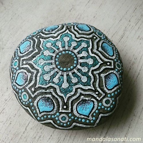 mavi renkli mandala