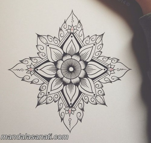mandala çizimi çiçek deseni