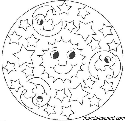 çocuklar için mandala