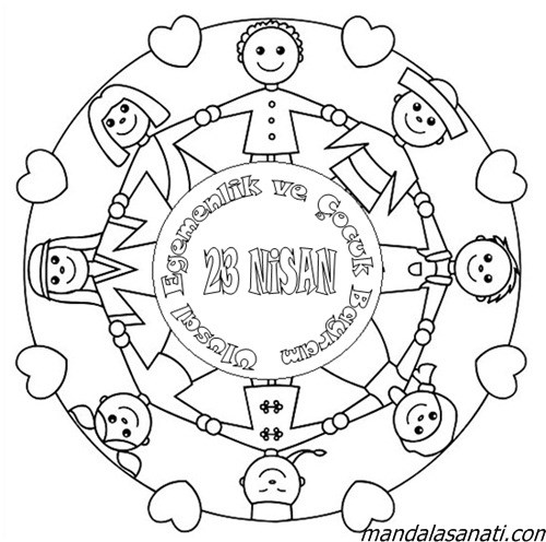 çocuklar için mandala